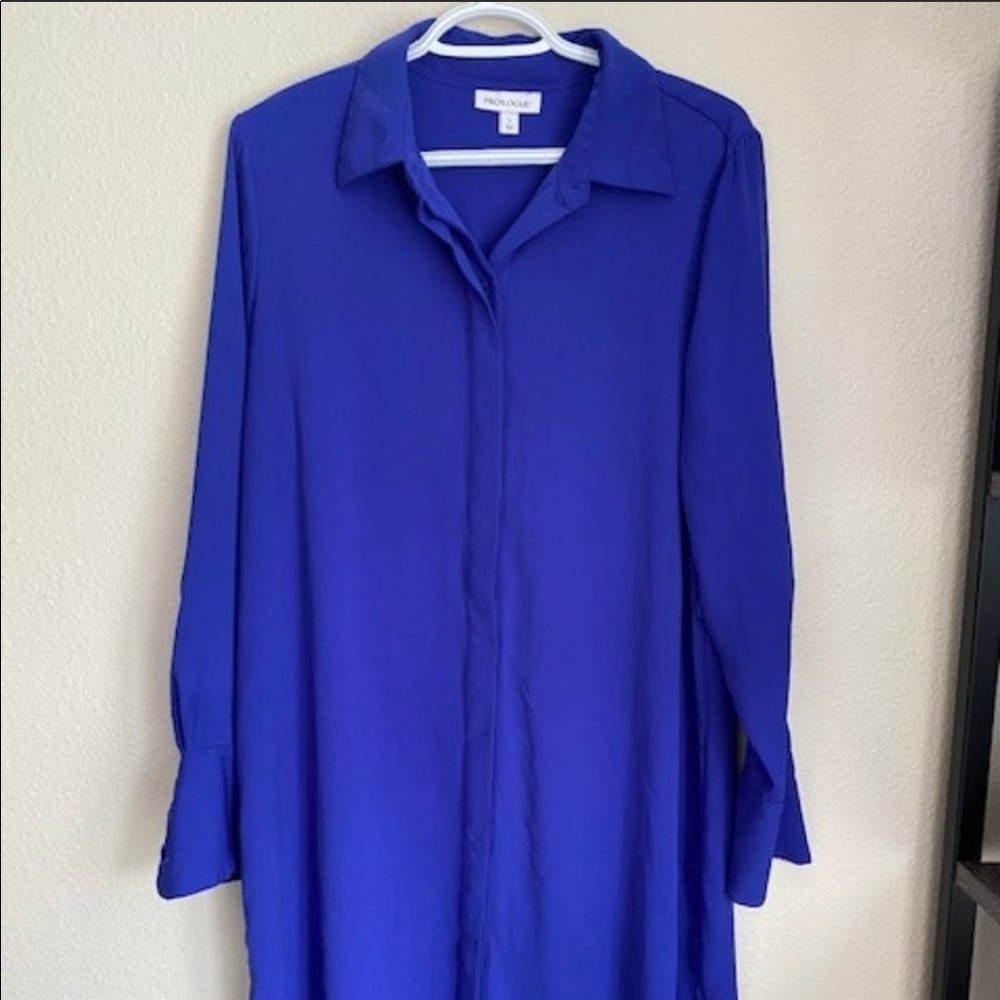 Blue collared dress